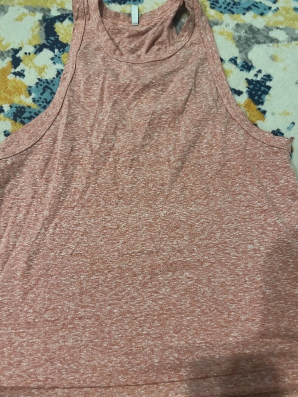 Z Supply Pink Marled High Neck Tank Top